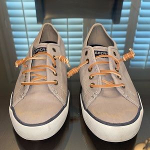 Grey Slip On Sperrys